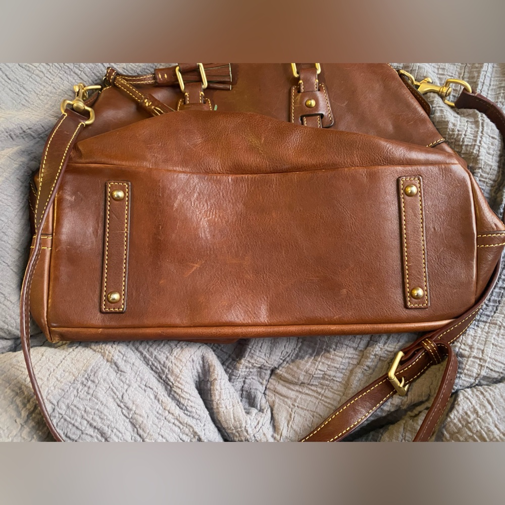 Dooney & Bourke Rich Brown Satchel - Picture 3 of 8